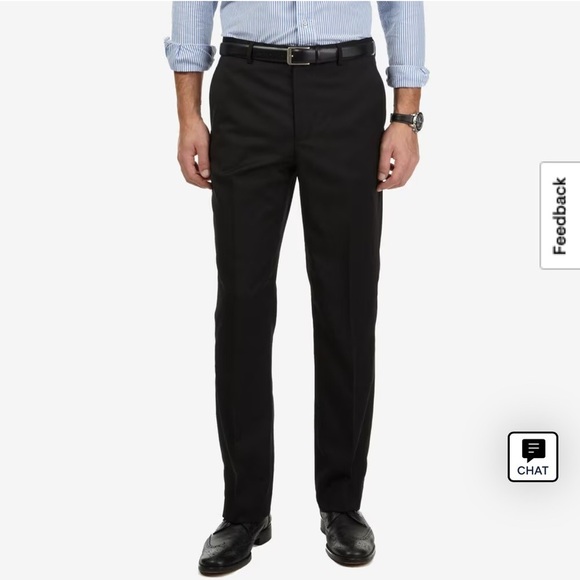 Nautica Other - NWT Nautica Black Men's Flat Front Dress Pants 34W / 32L